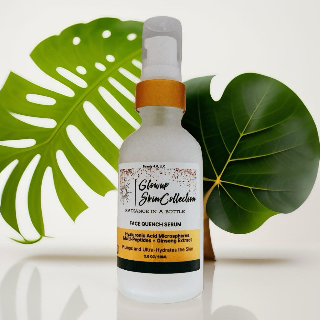 Face Quench Serum --- Deep hydration for a fresh, dewy glow with Hyaluronic Acid, Multi-Peptides, Ginseng Extract - glowup-skin-collection