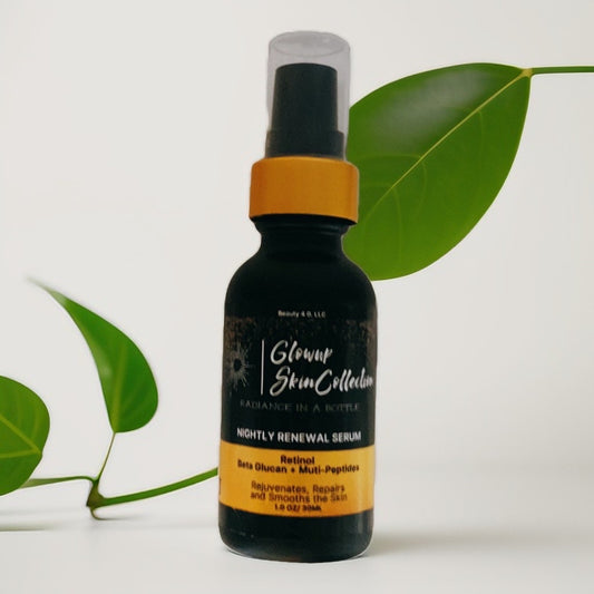 Nightly Renewal Serum --- Repair, rejuvenate, and glow while you sleep with Retinol & Beta Glucans - glowup-skin-collection